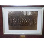 Large black and white photo of No.5 Company Special Police Dec.1917, F/G, 55H x 74W cm PLEASE always