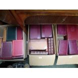 Library clearance: 3 boxes of leather bound classics 1820+ PLEASE always check condition PRIOR to