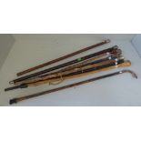 8 various walking sticks PLEASE always check condition PRIOR to bidding, or email us a condition