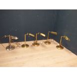 4 brass desk lamps & 1 metal desk lamp PLEASE always check condition PRIOR to bidding, or email us a