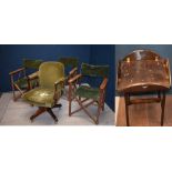 Swivel chair (for upholstery) & Director's chairs PLEASE always check condition PRIOR to bidding, or
