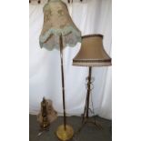 2 brass standard lamps & brass table lamp PLEASE always check condition PRIOR to bidding, or email