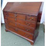 Georgian mahogany Bureau with fitted interior & bracket feet PLEASE always check condition PRIOR