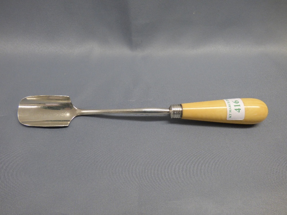 Victorian hallmarked silver stilton cheese scoop, by George Adams of London 1876 PLEASE always check