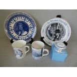 Wedgwood Golden Jubilee plate & various china by Althorp PLEASE always check condition PRIOR to