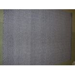 Jute carpet, 300L x 250W cm, en gris and noir herringbone design PLEASE always check condition PRIOR