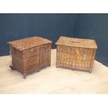 2 wicker fishing baskets PLEASE always check condition PRIOR to bidding, or email us a condition