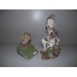 2 weathered painted garden gnomes PLEASE always check condition PRIOR to bidding, or email us a