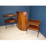 Corner cupboard x 2, corner occasional table, 2 tier occasional table x 3 PLEASE always check