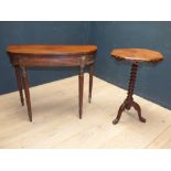 Occasional table & mahogany fold over tea table PLEASE always check condition PRIOR to bidding, or