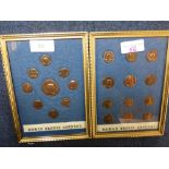 2 framed (12 & 9) displays of Roman Bronze coins PLEASE always check condition PRIOR to bidding,