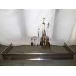 Victorian style metal fire fender & various fire irons PLEASE always check condition PRIOR to