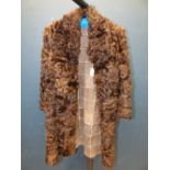 Ladies brown lamb's wool 3/4 length coat PLEASE always check condition PRIOR to bidding, or email us
