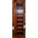 Contemporary stained oak tall revolving bookcase PLEASE always check condition PRIOR to bidding,