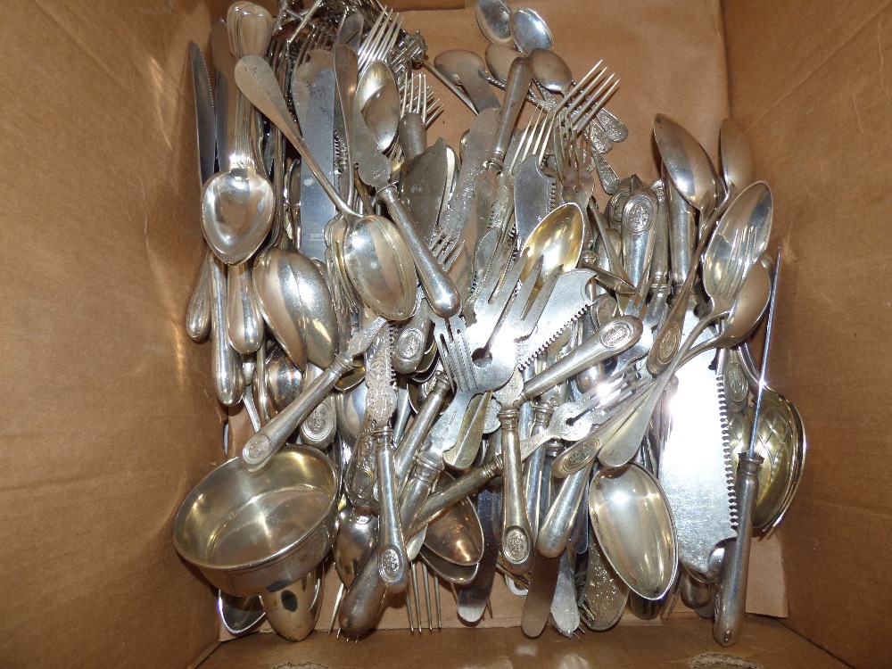 Large qty of various silver plated cutlery PLEASE always check condition PRIOR to bidding, or - Image 2 of 3