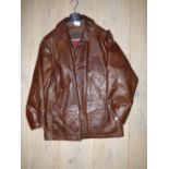 Gentleman's 'Timberland' brown leather jacket, size M PLEASE always check condition PRIOR to