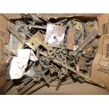 Quantity of various brass items of hooks and chains etc PLEASE always check condition PRIOR to