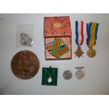 Group of 2 WWI medals, to include 'Victory' & '1914-15 Star' awarded to Pte. J. Finnigan, E.Lan.R, a