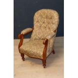 Victorian mahogany button back armchair PLEASE always check condition PRIOR to bidding, or email