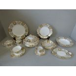 Royal Crown Derby 'Green Derby Panel' pattern, part dinner service PLEASE always check condition