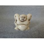 Japanese bone figure of a Sumo wrestler PLEASE always check condition PRIOR to bidding, or email