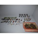 Antique lead soldier & animal figures, some by 'Britain's Ltd.' PLEASE always check condition