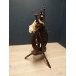 Victorian mahogany spinning wheel on ring turned legs PLEASE always check condition PRIOR to