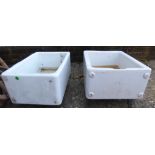 2 Belfast sinks, 27Hx62w cm PLEASE always check condition PRIOR to bidding, or email us a