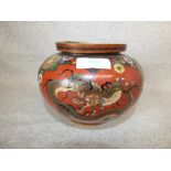 Japanese cloissonne oval bowl (lacking cover) PLEASE always check condition PRIOR to bidding, or