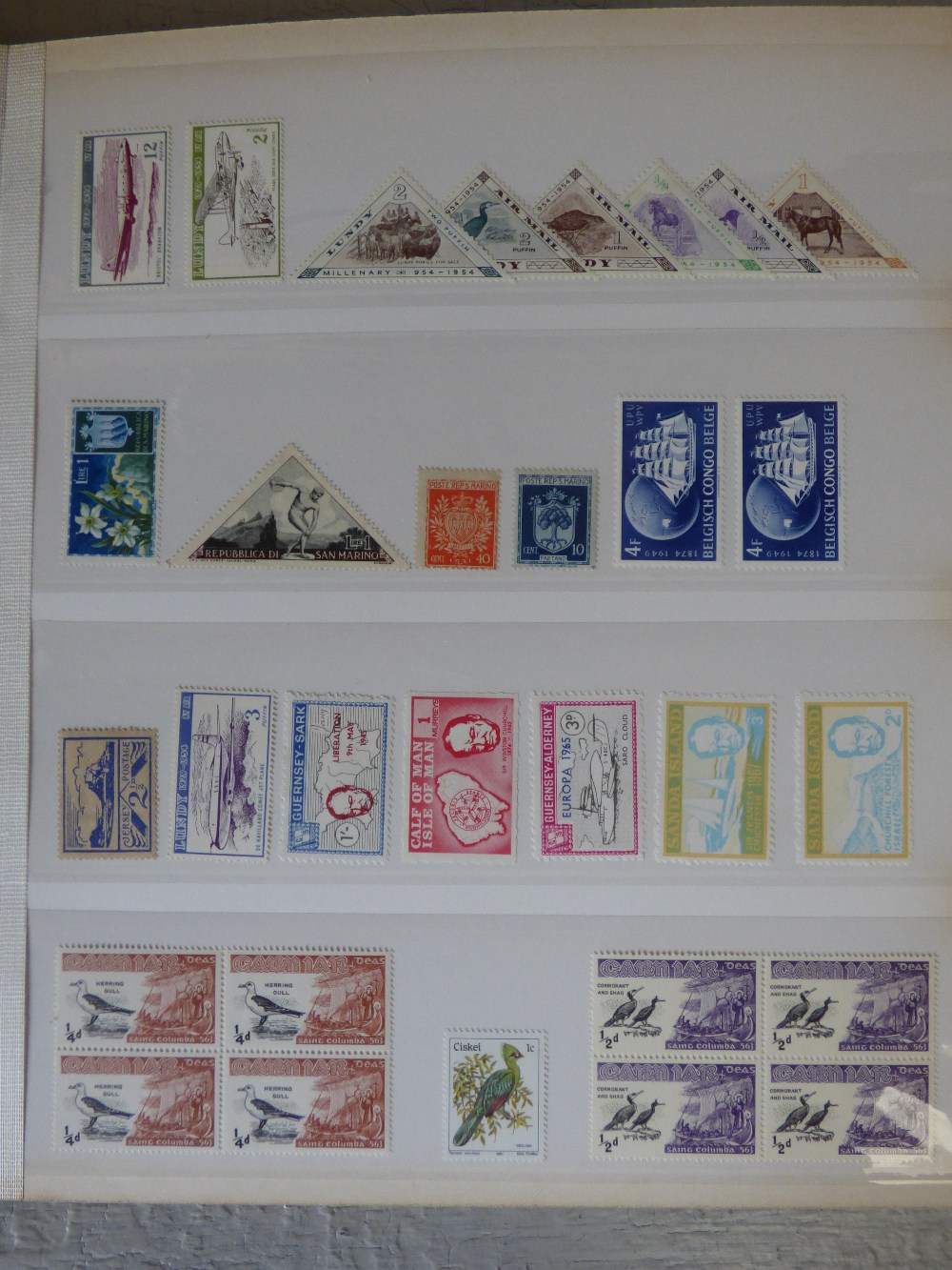 Qty of mint world & GB stamps incl. Denmark, France, Israel etc. in a large stockbook in blocks, - Image 5 of 5