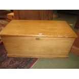 Pine trunk with brass handles 100W cm PLEASE always check condition PRIOR to bidding, or email us