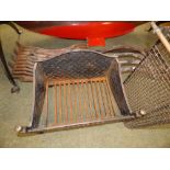 Victorian style cast iron fire grate & 3 various fire screens PLEASE always check condition PRIOR to