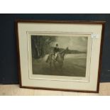 After Joyce Bruce, W. A. Harford 'Horse & Rider' monochrome print, signed in margin, published by