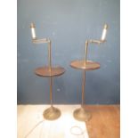 Pair of Edwardian mahogany & brass library lamp stands 94Hcm PLEASE always check condition PRIOR