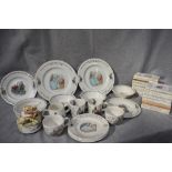 Qty of Beatrix Potter books & nursery china PLEASE always check condition PRIOR to bidding, or email