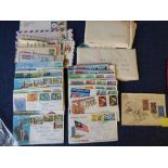 Stamps: World FDC's, Coco Islands (12) 1937-1960's Malaysia (35) Jordan, Egypt, NZ, BVI, St
