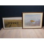 After Coulson 'Biplane in Flight' colour print & another 'Merlin's Thunder' PLEASE always check