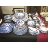 Qty of Willow pattern, incl. Booths & various other blue & white PLEASE always check condition PRIOR