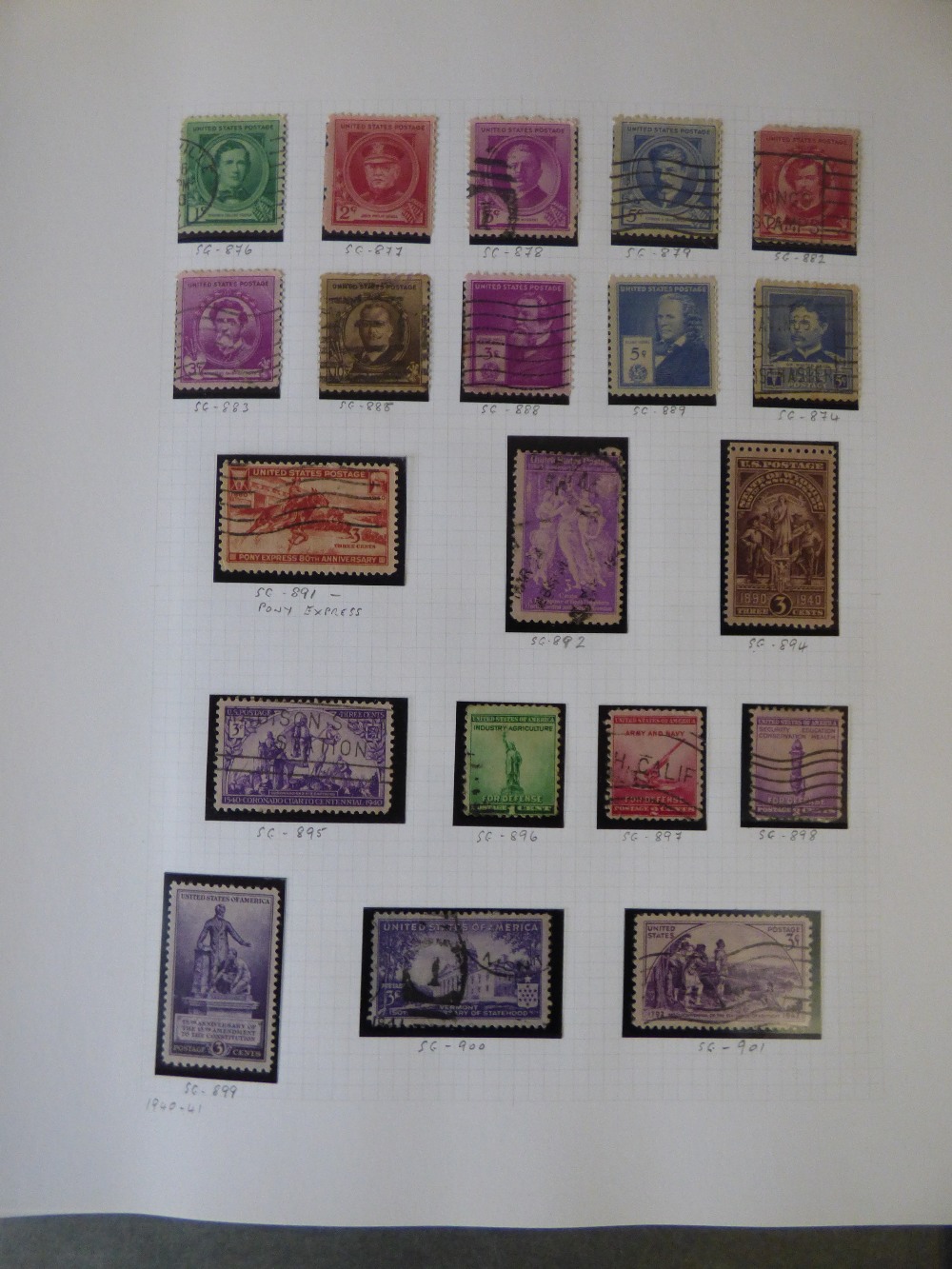 Good collection of USA 1857 & special delivery, Airmail M/U, Canal Zone 1904 - 76, United Nations - Image 3 of 5