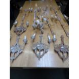 6 wooden wall sconces, double bracket with bow decoration, 4 wooden wall sconces with musical