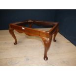 Georgian style mahogany stool frame on cabriole legs 42H x 68Wcm PLEASE always check condition PRIOR