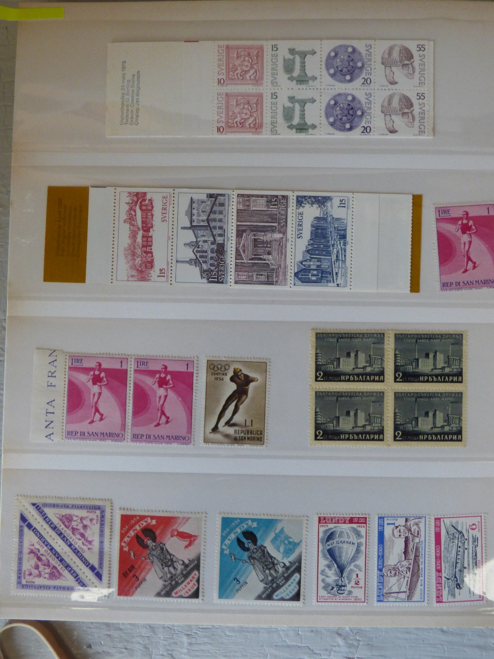 Qty of mint world & GB stamps incl. Denmark, France, Israel etc. in a large stockbook in blocks, - Image 4 of 5