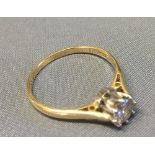 Single stone diamond 18ct gold ring, the brilliant cut of approx. 0.6 carats, finger size 'O', 2.