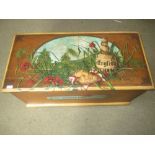 Victorian style painted chest 47H x 94W cm
