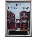 1960/1970 hand painted pub sign 'The Forest House' 122H x 90Wcm PLEASE always check condition