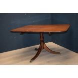 Mahogany pedestal breakfast table 103H x 132W cm PLEASE always check condition PRIOR to bidding,