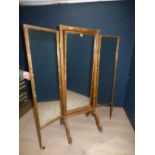 Victorian gilt framed triple dressing mirror 175H x 148Wcm PLEASE always check condition PRIOR to