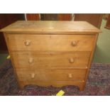 Chest of 3 long drawers 82H x 92W cm PLEASE always check condition PRIOR to bidding, or email us a