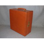 Leather drinks case by Papworth of Cambridge, England PLEASE always check condition PRIOR to