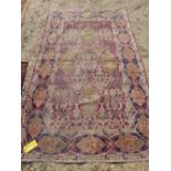 Persian rug designed with arabesques 220x140cm PLEASE always check condition PRIOR to bidding or